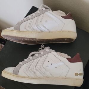 Freebird by Steven White Sneakers with Maroon Heel